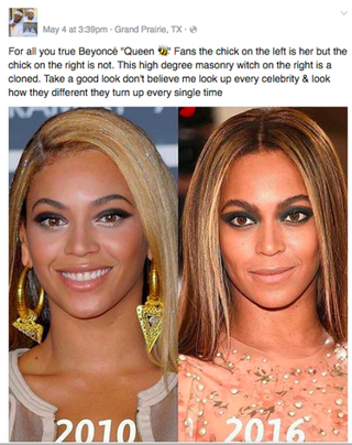 Illustration for article titled There Are People Out There Who Really Think Beyoncé Has Been Cloned